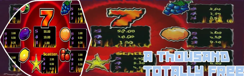 Slot machine sizzling hot